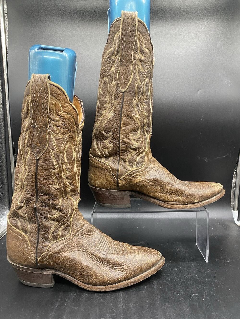 J. Chisholm Mens Western Cowboy Boots 8.5 D 92134 Brown